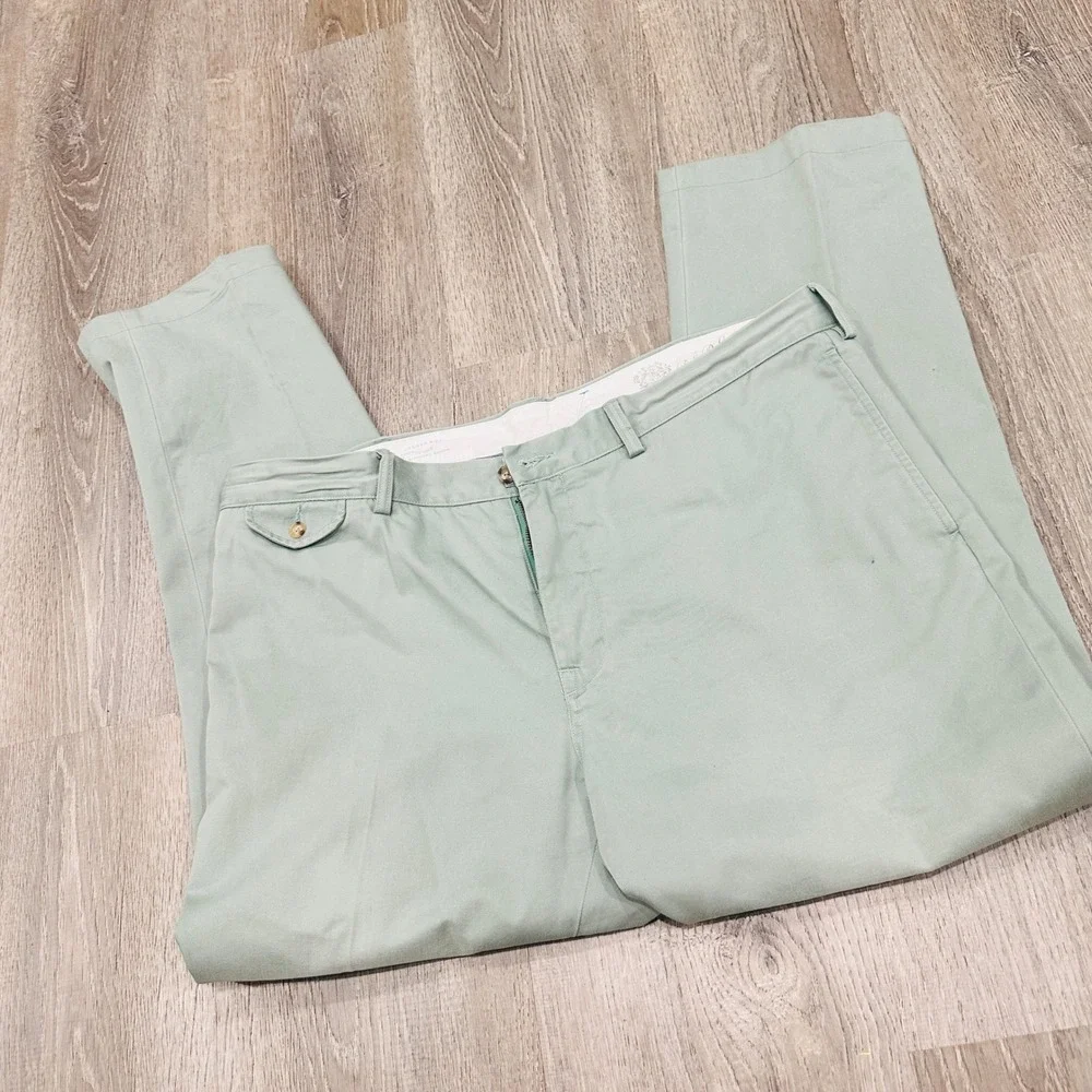 Polo Ralph Lauren‎ Pants Mens 38x32 Straight Fit Chino Pants Green Cotton Chinos